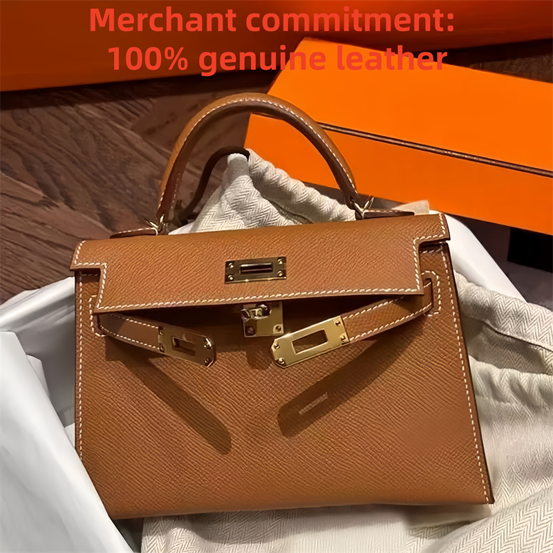 Top quality genuine leather Designer bags Luxury handbags cowhide tote bag with lock mini kelli bag Womens Shoulder bag Clutch crossbody bag Evening Bags 22cm purses