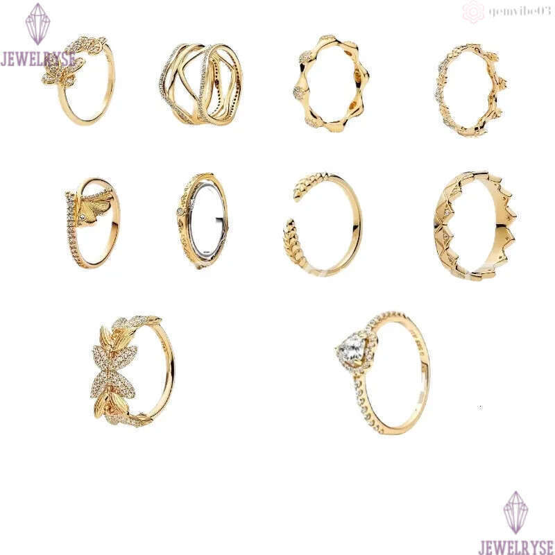 S925 silver love heart crown bowknot designer rings for women lovely butterfly classic hearts 18k gold retro vintage wedding engagement ring jewelry