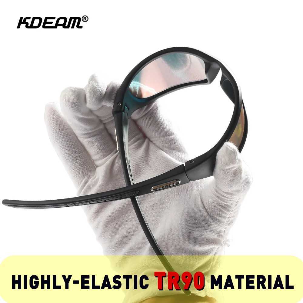 KDEAM Medium Size Outdoor Hiking Sunglasses Polarized Mens Camping Fishing Sun Glasses Unisex TR90 With Box G251212