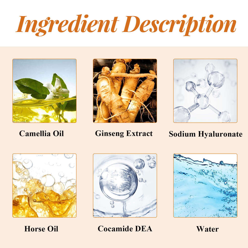 EELHOE Horse Shampoo Deep Cleansing Scalp Anti-Dandruff Oil Control Volumizing Moisturizing Hair Care