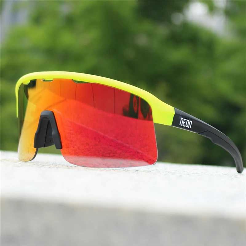 Neon Cycling Glasses Sunglasses for Men Women Sports Riding Running Outdoor Sun Glasses Bike Glasses Bicycle Eyewear Goggles G251212
