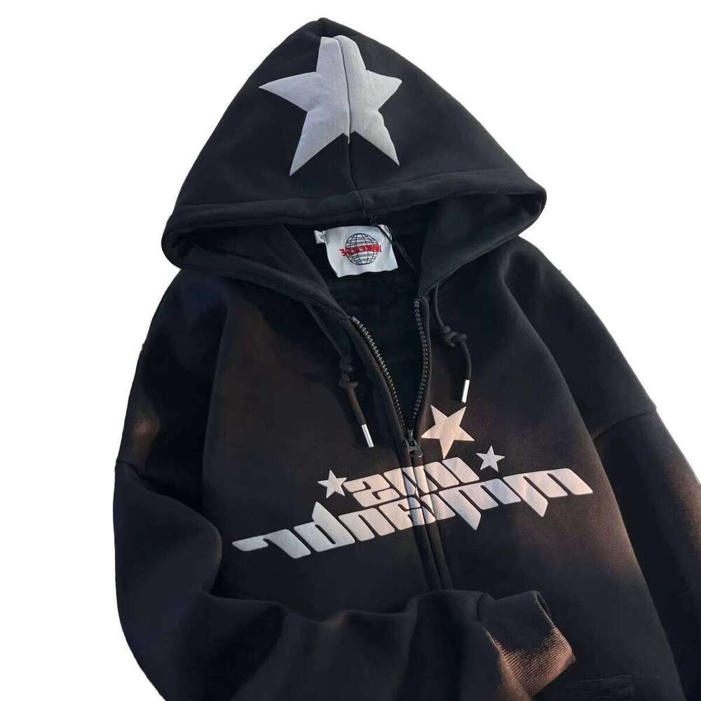 High Quality Custom Zipper Mens 100% Cotton Boxy Hoodie Blank Zip up Hoodies