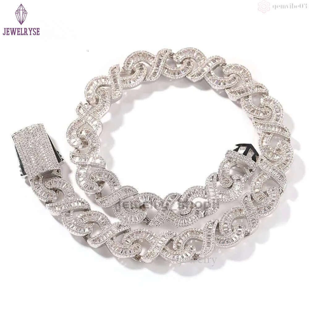 15mm Chain Hip Hop Personality Street Dia Necklacefcccf necklace jewelry Moissanite dia gold Sterg Sier Cuban k chain