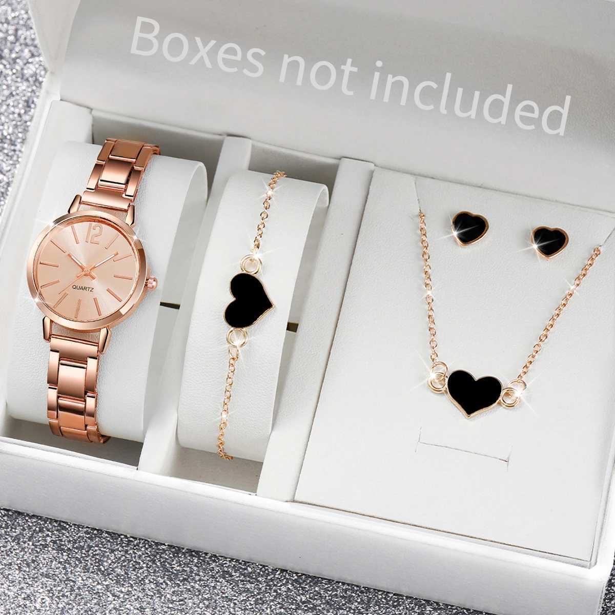 5/6PCS Fashion Women Watches Jewelry Set Luxury Analog Quartz Watch for Women Reloj Mujer Girls Clock GiftWithout Box Y251212