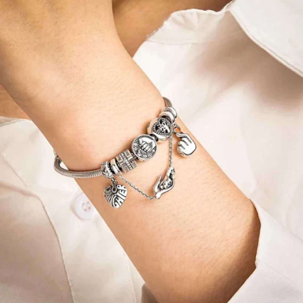 Fashion 925 Sterling Sier Best Friend Sister Daisy Per DIY Fine Beads Fit Pendant Wen Bracelet Accories Gift Y251212