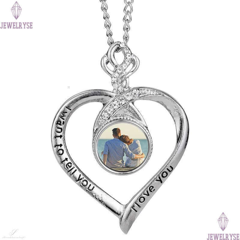 Thermal Transter Sublimation Blanks Necklaces Heart Wing Cross Pendants Designer Jewelry DIY Silver Plated Christmas Valentines Day For Women Choker N