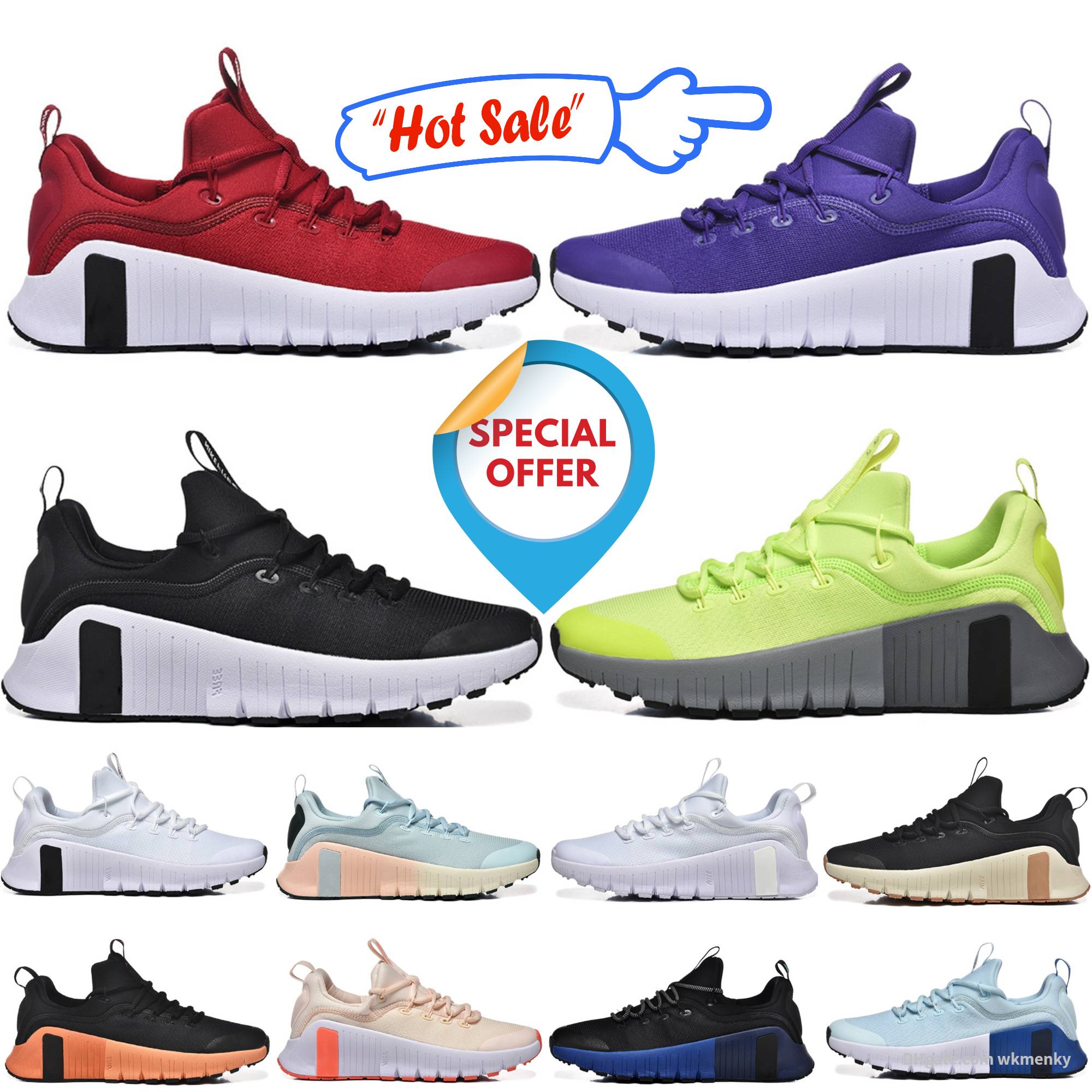 Designer Free Metcon 6 Marathon Running Shoes Womens Mens Trainers Black Pink Oxford Sail Monarch White Denim Turquoise Jogging Outdoor Sneakers Sports Size 36-45