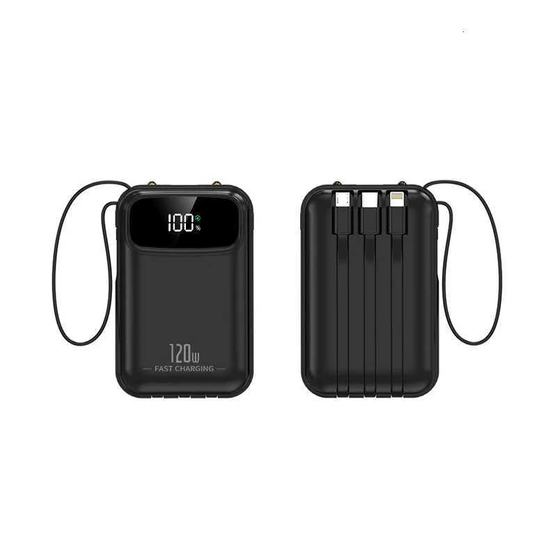 er fast charging with 4-wire mini power bank 10000/20000 mAh power bank international certification can be custi H251213