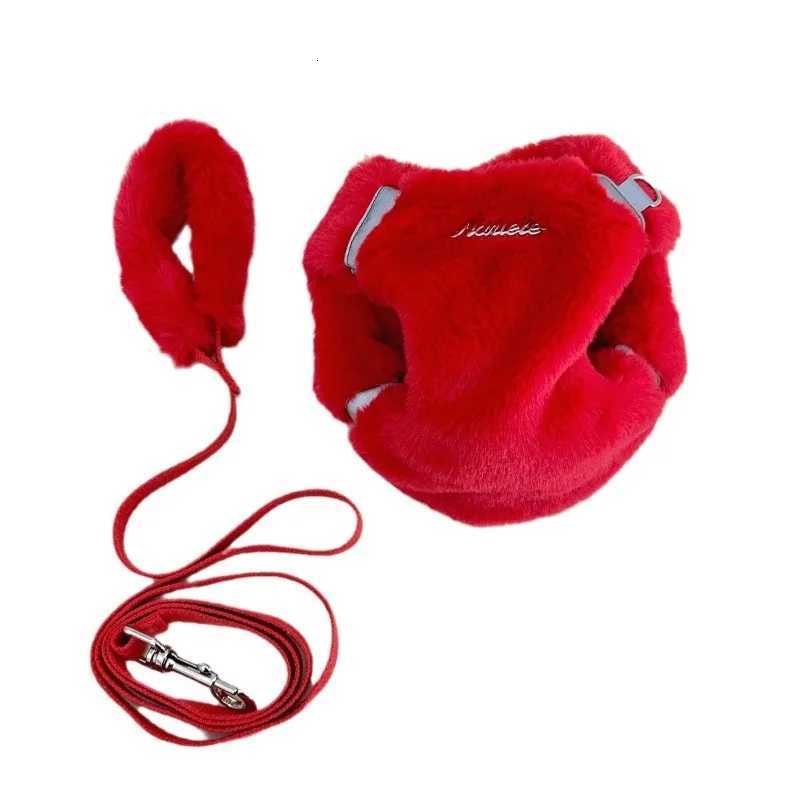 INS Cute Dog Harness Chest Back Set Autumn and Winter Harness and leash Set for Small Dogs Bichon Pet Plushes Cat Dog Products M251213