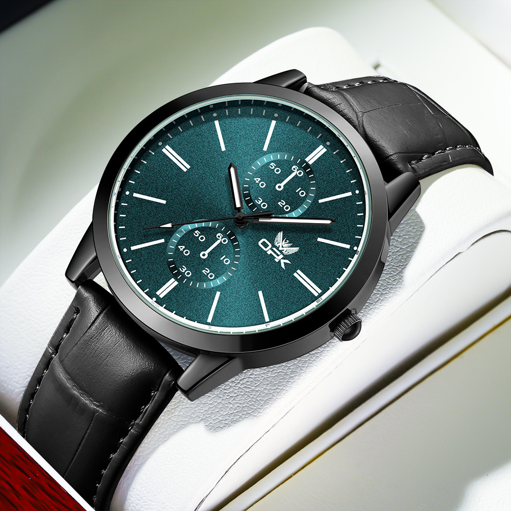 OPK Designer Men's Watches: Luxury Outdoor Sports, Versatile, Fashionable, Simple Scale, Men's Quartz Watches With Double Eyes, Free Shippin
