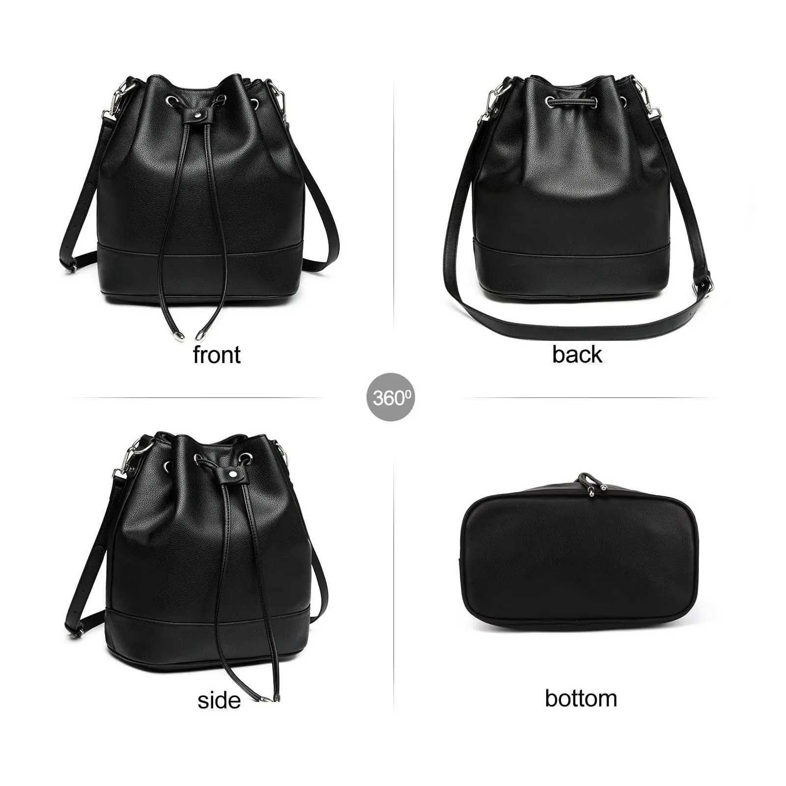 Elegant Womans Bucket Crossbody Bag Fashionable Shoulder Handbag for Casual Daily UseT251213