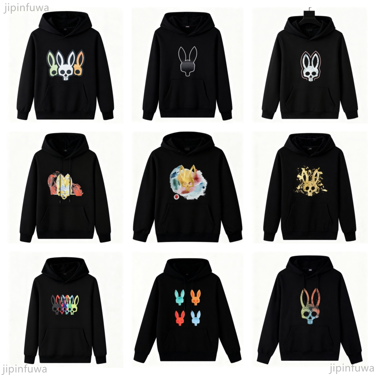 Bunny designer Hoodie mens women outdoors long sleeve pullover hooded cotton Coat Luxury Skull Rabbit Shirts American Y2K winter wear Hip Hop Asian Size