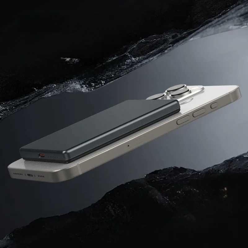 tra Thin Magnetic Wireless Power Bank 10000mAh Aluminum Alloy Portable Charger with rectional er Fast Charging H251213