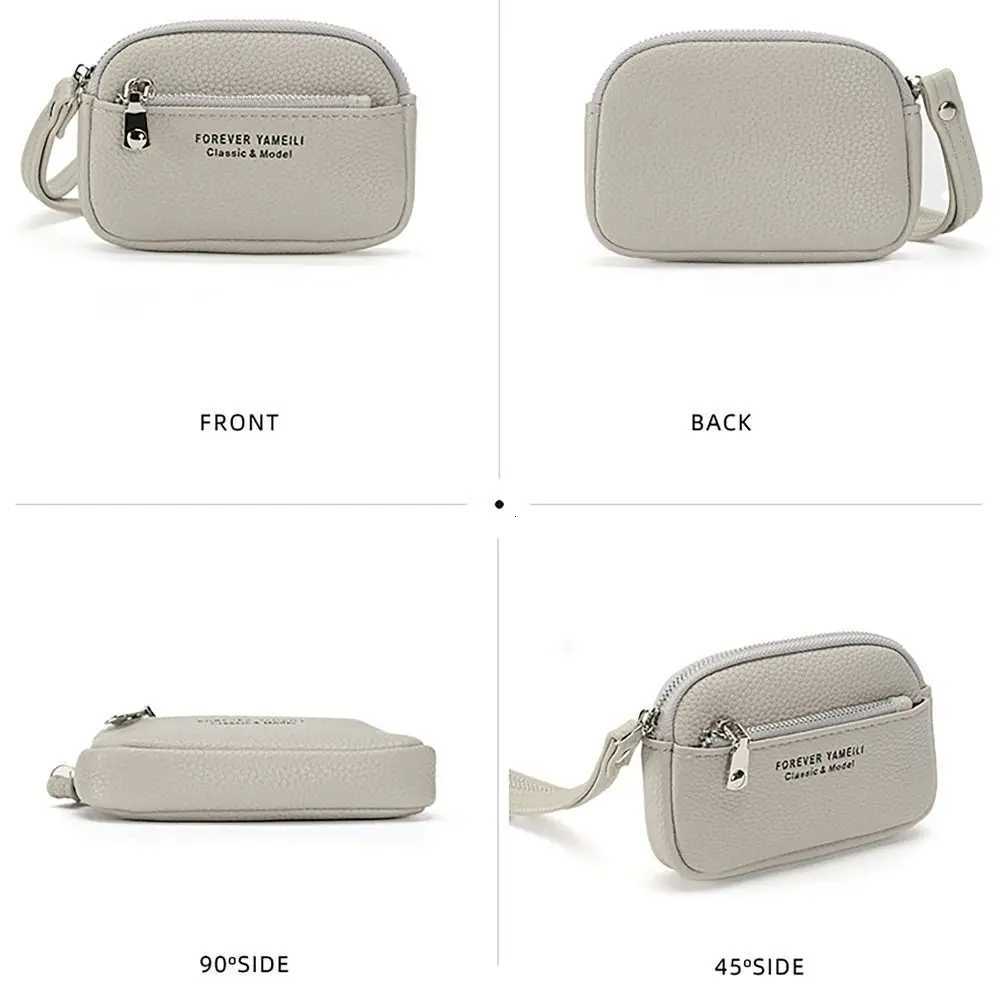 Softer Leather Waterproof Pocket Purse Wen Mey Coin Purse Thin Zipper Wear-resistant Wallet Mey Bag Y251213