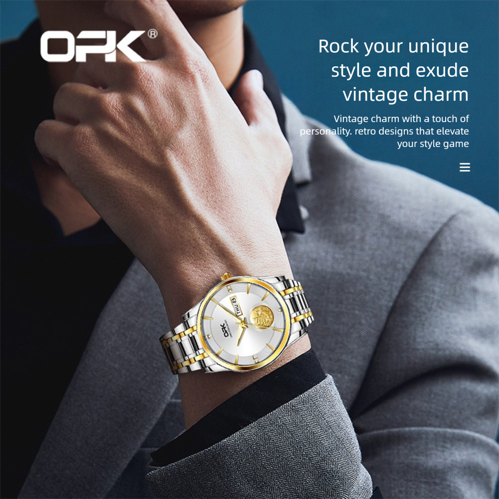 OPK Designer Men's Watch Waterproof Outdoor Sports Casual Versatile Wristwatch Free Shipping Wholesale Double Calendar Quartz Watch For Men