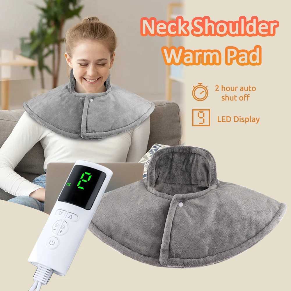 Heating Shoulder Neck Pads 9-Level Hot Compress Cervical Shawl Warmer with Digital Display Thermostat Heater Warming Back Relax Y251212