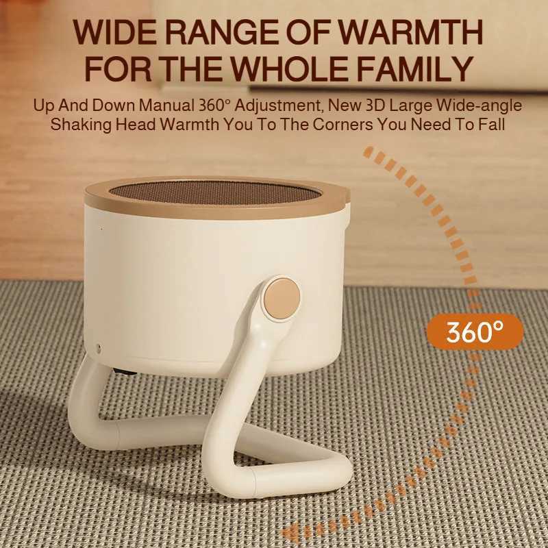 Electric Heating Fan Desktop Vertical Energy-Saving Heater Circulator Overheating Rapid Warmth for Bedroom/Office/Living Room Y251213