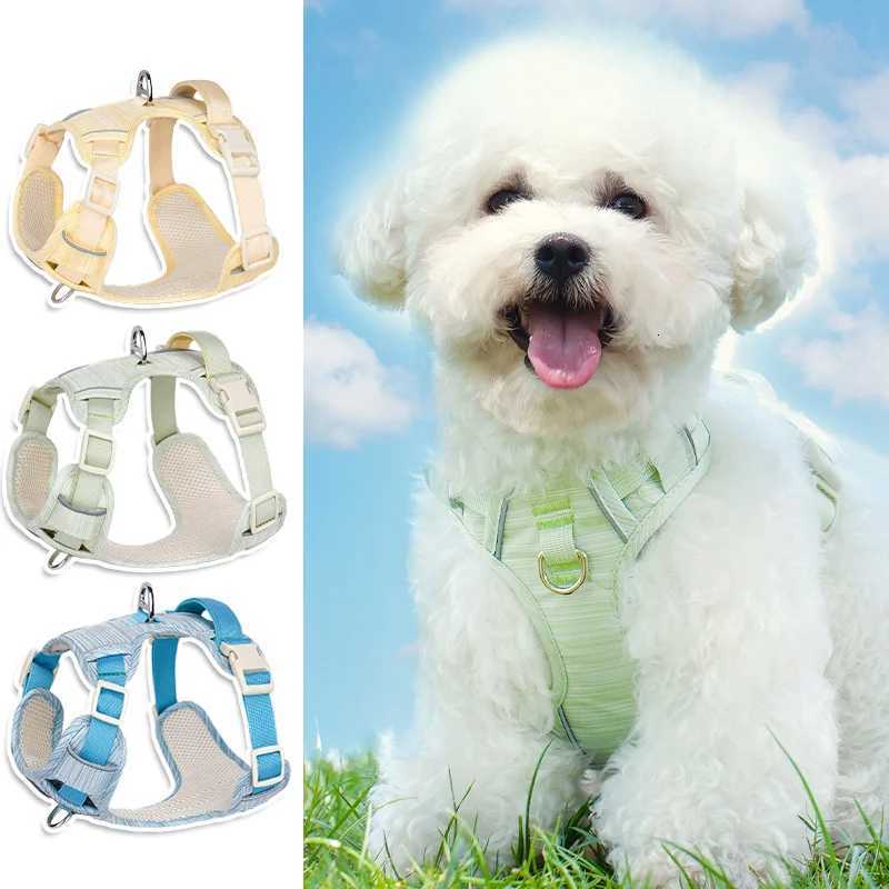 Explosion-proof anti-pull reflective pet chest and back belt vest-style dog chest and back belt anti-escape dog leash M251213