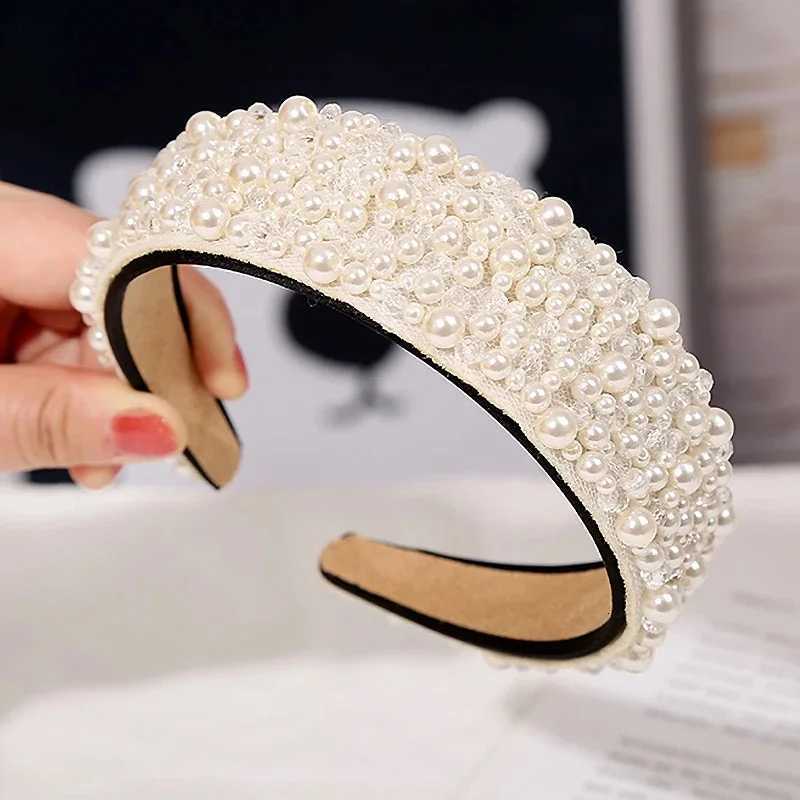 Handmade Fl Pearl Bridal bands For Wen Beaded Haiand Girls Elegant Wedding Hair Accories Y251213