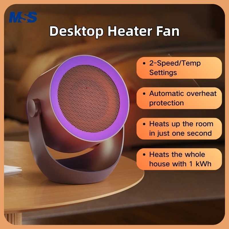 MSS Desktop Heater FanMini Radiator Home Office Warmer Machine for WinterConvenient Room HeaterWinter Heating Home Appliance Y251213