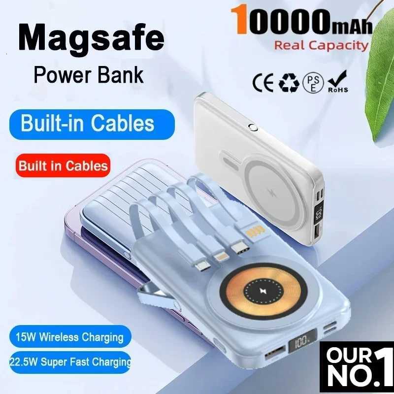 New 20000mAh Magnetic Wireless Power Bank with Phone Holder Portable Charger Fast Charging Battery for IPhone PowerBank H251213