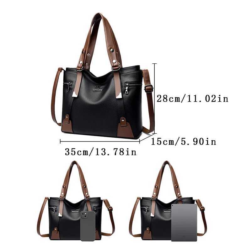 The new large-capacity handbag for ladies and mothers a fashionable single-shoulder crossbody bag is simple and versatileT251213