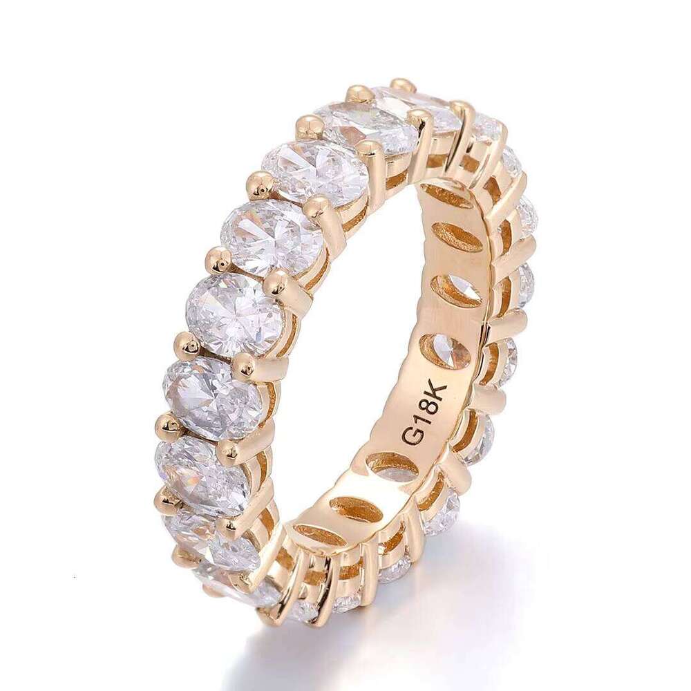 Custom Jewelry 10k 14k 18k Pure Gold Oval Cut DEF VVS1 HPHT IGI 4 Carat Lab Grown Diamond Women's Engagement Ring