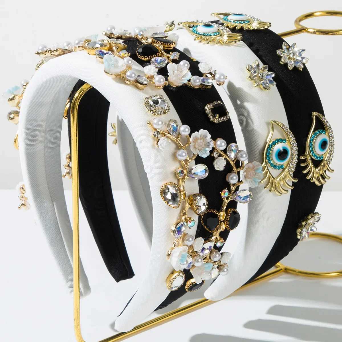 Heavy Industry Baroque Temperament Devils Eye wer Diamond band Luxury Versatile Hair Accories Wen Y251213