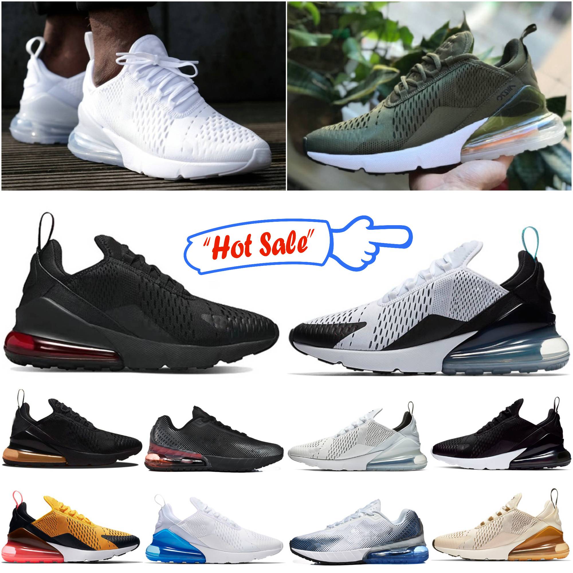 Designer Mens 270 Running Shoes 270s men triple white gum barely rose 270c women Throwback Future metallic gold midnight navy volt habanero red hot punch Sneakers