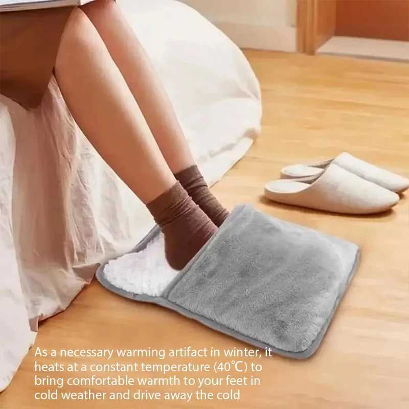 Portable USB Electric Foot Heating Pad Soft Plush Foot Heater Home Winter Foot Warming Mat Thermal Blanket For Feet Leg Warmer Y251212