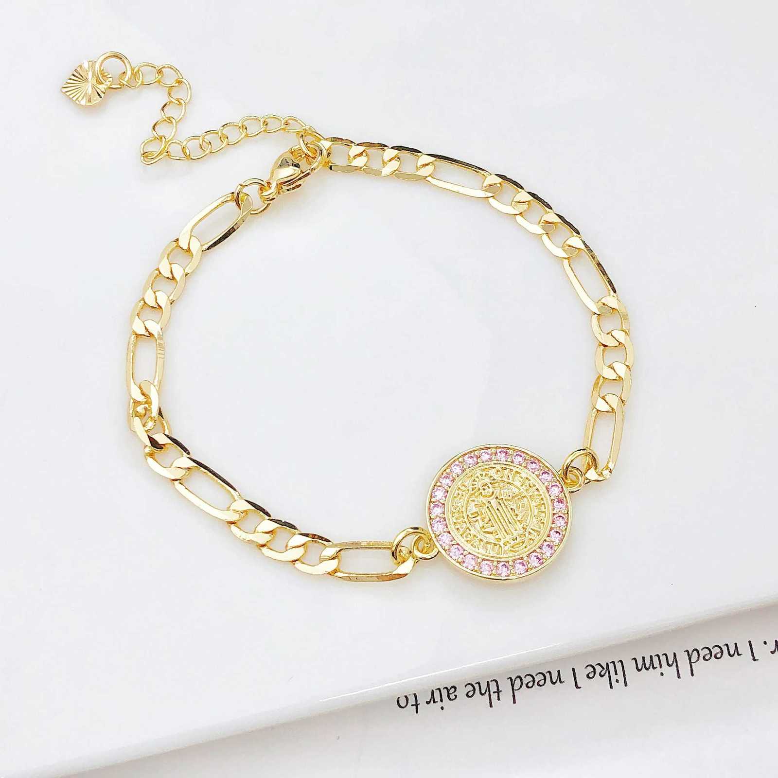 Fashion Men Women Religious Figure Adjustable High-Quality Party Gold-Plated Zircon Jewelry for Daily Wear M251213