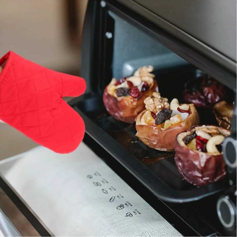 Single Microwave Oven Gloves Mti-color Kitchen Cooking Baking Mitts Pot Pad Heat Proof Protected High Temperature Resistant H251212
