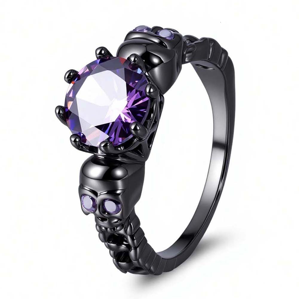 Skull Ring female zircon hand jewelry fashion personalized punk jewelry 230505