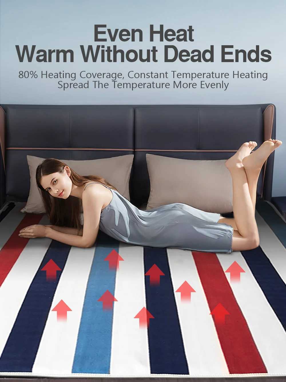 110/220V Electric Blanket Thicker Heaters Electrica Smart Control Heated Blanket Winter Carpet Mat for Home Bedroom Use Y251212