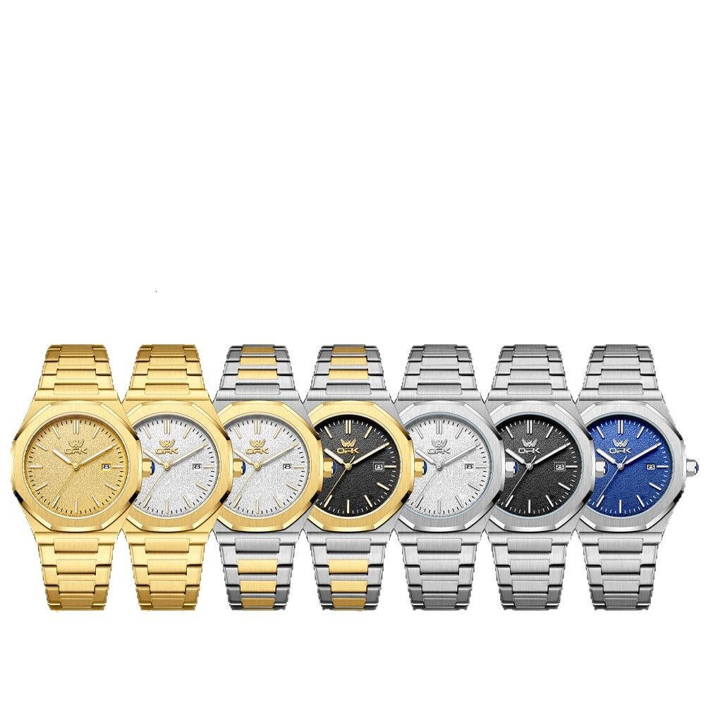 OPK Designer Men's Watches Free Shipping Wholesale, Fashionable And Simple Outdoor Sports Octagonal Watches, Calendar Luminous Quartz Watches