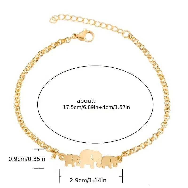 Stainless Steel Animal for Women Elephant Family Chain Fashion Jewelry Gift M251213