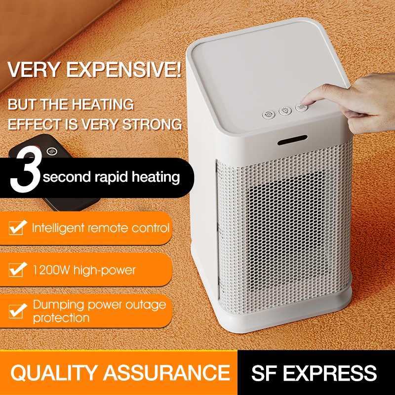 Portable PTC ceramic electric heater with multi-stage adjustment silent small household fan and night light heater Y251213