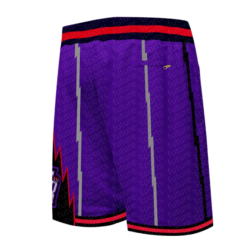 Men's Purple 15 Cool Retro Embroidered Basketball Shorts, Fashionable Letter Pattern Design, Street Hip Hop Sports Zipper Casual Pants