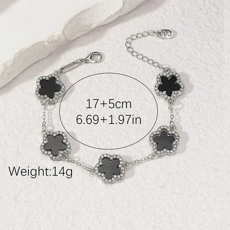 Flower Shape Multi Colored With Shiny Cubic Zircon Adjustable Chain Sweet luxury Style Personality Simple Design Jewelry M251213