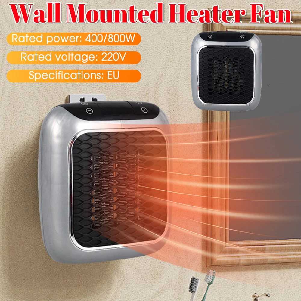 Plug In Heater Mini Electric Heater Warmer Low Noise Wall Mounted Room Heater Portable Heater Fan for Home Office Dorm Room Y251213