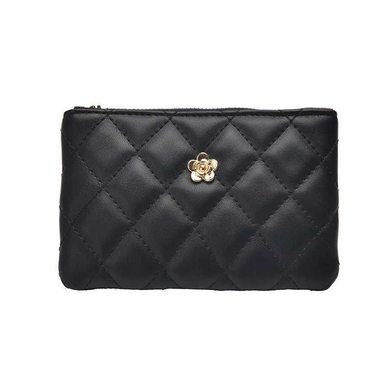 The new Korean versi of the fem small fragrance wind rhbic lg wallet rhbic coin purse soft wallet zipper bag handheld Y251213