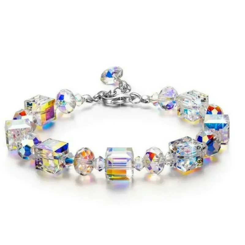 2025 Crystal Rhinestone Adjustable Bangle Wedding Wristband Bridal Gift Jewelry Crystal Gift for Girlfriend M251213