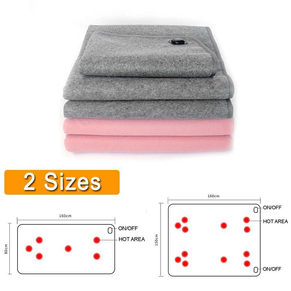 5V Electric Heated Blanket USB Charging 3-level Temperature Car / Bed / Chair Electric Mattress Heating Carpet Warmer Heater Y251212
