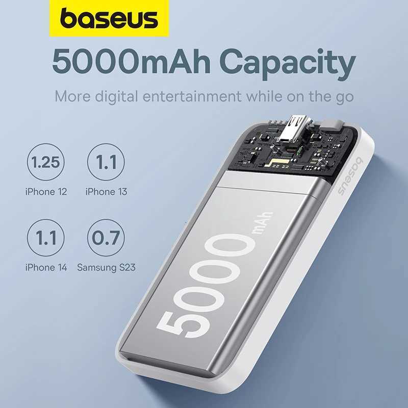 Baseus Magnetic Power Bank Wireless External Battery For Powerbank Portable Charger For iphone 15 14 13 12 Mini Pro Max H251213