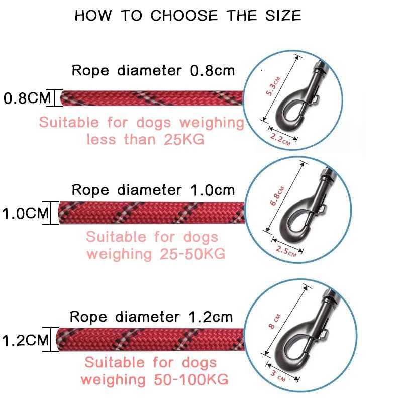 150/200/300cm Strong Dog Pet Leash Reflective Leash Large Small Dog Leash Golden Retriever Explosion Proof Punching Dog Harness M251213