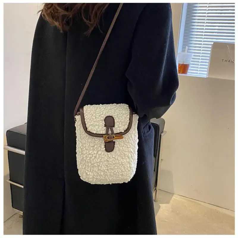 Trendy Plush Mobile Phone Bag Shoulder Bag Casual Versatile Crossbody Bag Womens Portable Purse Messenger BagsT251213