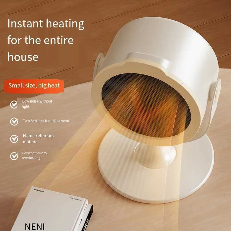 Portable Mini Desktop Heater Warm Air Adjustment Suitable for Use on Home and Office desks as well as a Foot Warmer Y251213