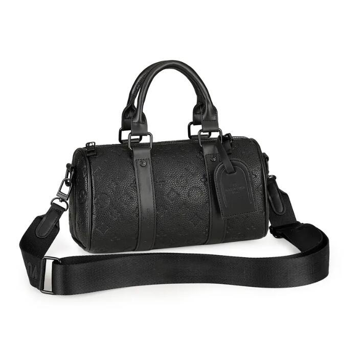 City Keepall Men's Shoulder Bag Designer Brand Fashion Black Flower Canvas Leather Crossbody Bag No Handle Design Keep Man Boston Bag louisvuittion Pillow Bag