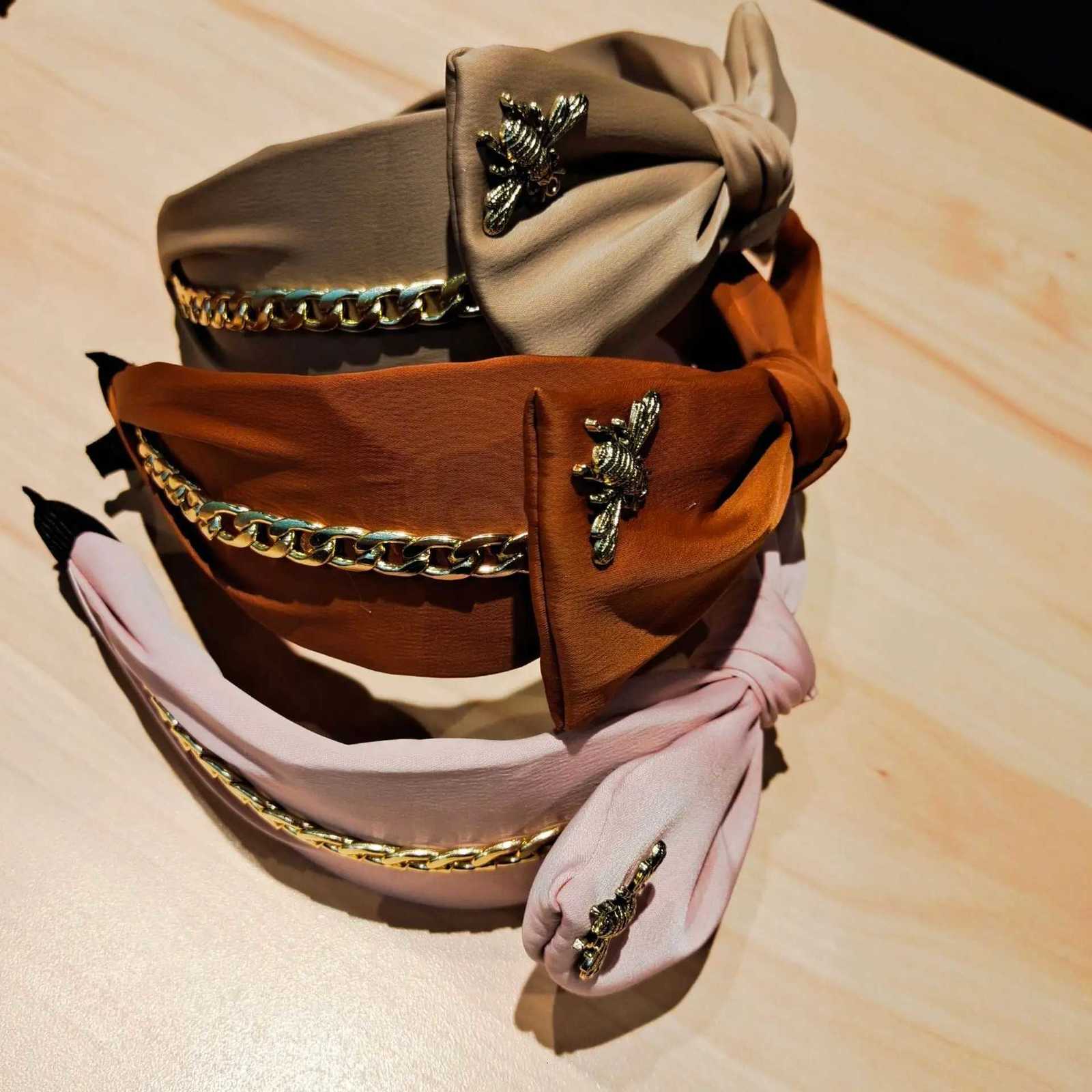 Satin Big Bow Knot Haiands Metal Bee bands Ornament Accories For Wen Wholes Y251213