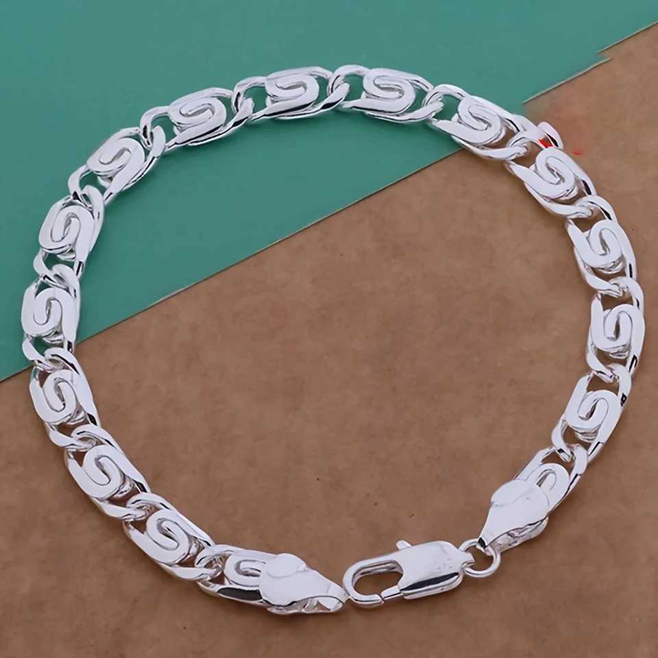 925 Sterling Silver 8 Inches Simple Classic Chain Women Fashion Party Jewelry Engagement Girlfriend Gift M251213